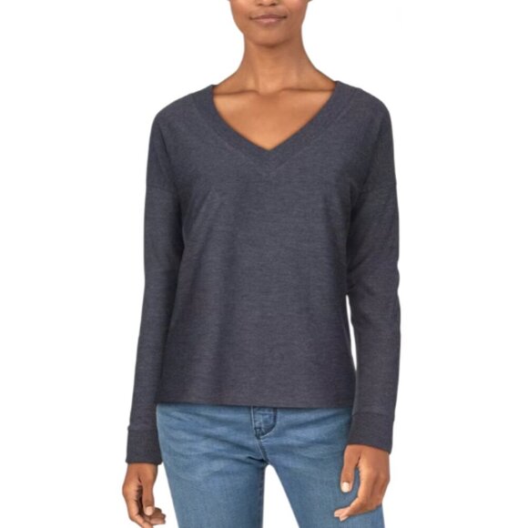 Natural Reflections | EUC V-Neck Long Sleeve Pullover Sweater in Gray Size Large - Picture 1 of 9